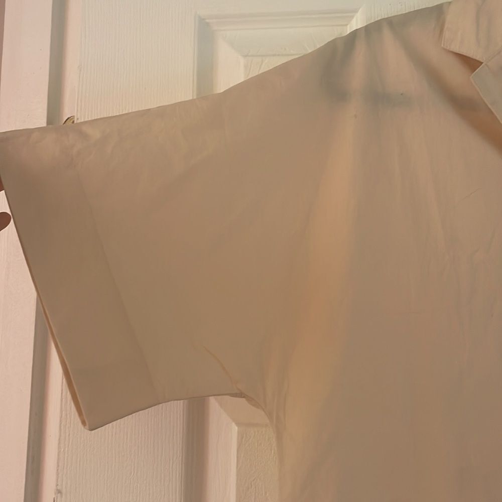 Piyama Marnie Blush Pink Cotton Lyocell Boxy Button Down Top Oversized XS - Picture 3 of 6